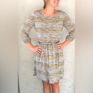London Times Women’s Knit Dress Long Sleeve Dress